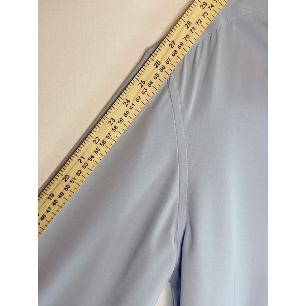 Manfinity Shirt Mens Mens Blue Long Sleeve Button Front Stretch Dress Casual - Picture 7 of 12